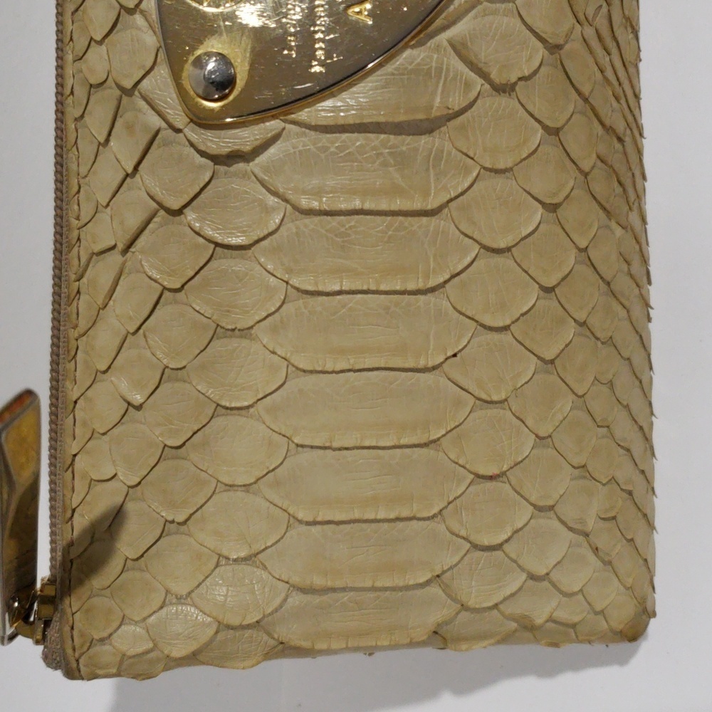 Authentic Atao Python Skin Leather “Limo” Wallet … - image 4